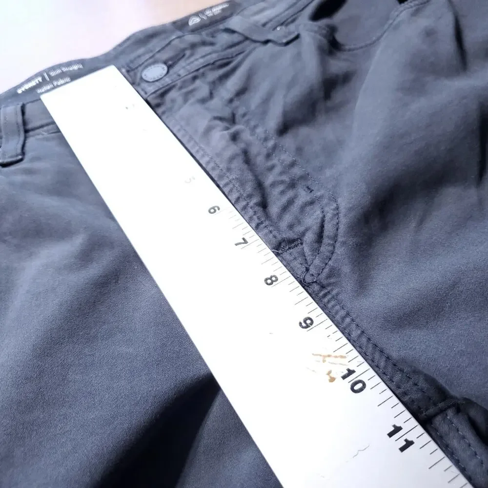 AG Everett Slim Straight Pants Men 35x32 Gray Green Stretch Italian Fabric